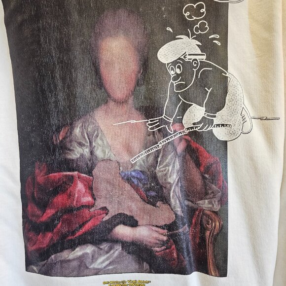 Off-White Brand Front-Zip Hoodie (Graphic back) - Picture 3 of 9